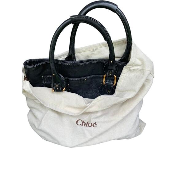 Authentic Chloe Paddington Tote Bag Black Leather - Picture 13 of 15